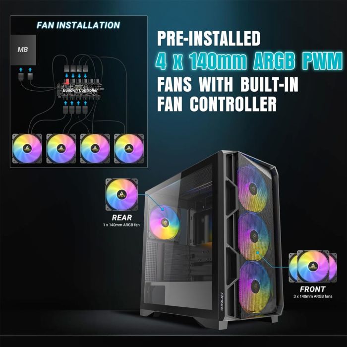 Genesis RTX 5070 Gaming PC (Most Storage) – 4TB SSD, i7-14700F, 32GB RAM, Windows 11 Pro
