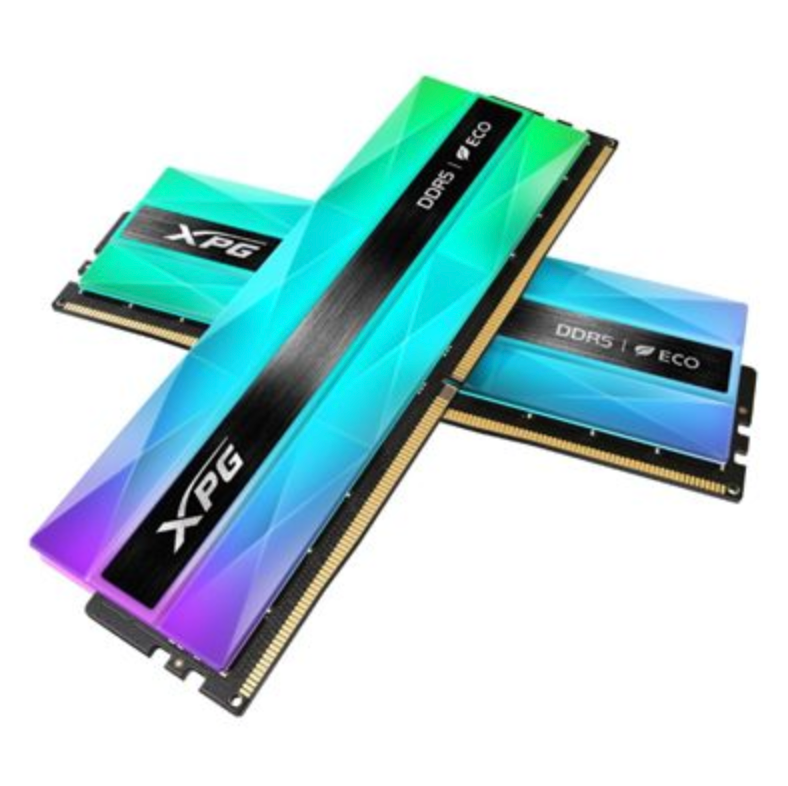 Adata LANCER NEON AX5U6400C3216G-DCLANRSG DDR5 6400MHz, 32GB, (2 x 16GB) CL32, 1.4v, Retail, Silver RGB System Memory, Using Eco-Friendly Material