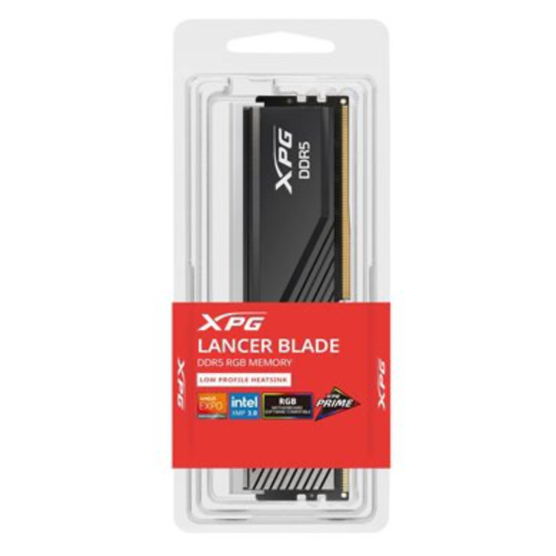 Adata LANCER RGB AX5U6000C3616G-SLABRBK DDR5 6000MHz, 16GB, (1 x 16GB) CL36-38-38, 1.35v, Retail, Black RGB System Memory